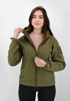 Женская тактическая куртка Eagle Soft Shell с флисом Green Olive S (AW010790) - изображение 5