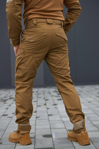Мужские тактические штаны Kayman Military койот с усиленными зонами и накладными карманами Rip-stop 30/34 - изображение 13