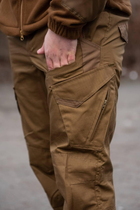 Чоловічі тактичні штани «Kayman Military» койот із посиленими зонами та накладними кишенями Rip-stop 34/34 - зображення 4