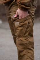 Чоловічі тактичні штани «Kayman Military» койот із посиленими зонами та накладними кишенями Rip-stop 34/34 - зображення 5