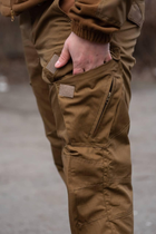 Чоловічі тактичні штани «Kayman Military» койот із посиленими зонами та накладними кишенями Rip-stop 36/34 - зображення 5