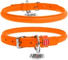 Ошейник для собак кожаный Collar WAUDOG Glamour с QR паспортом, круглый, XL, Д 13 мм, Дл 53-63 см (35314)