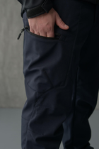 Мужские темно-синие брюки ДСНС SoftShell на флисе с высокой посадкой XL - изображение 3