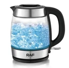 Стеклянный электрочайник RAF R.7909 на 2 л с индикатором работы 2200 Вт кухонный электрический чайник