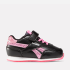 Buty sportowe dziecięce dla dziewczynki na rzepy Reebok Royal Cl Jog 100075178 25 Czarne (1200143262313) - obraz 1