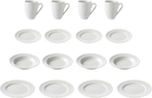 Serwis obiadowy Aida Groovy z białej porcelany 16 szt (88329EP) - obraz 1
