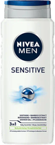 Гель для душу Nivea Men Shower Gel Sensitive 3 в 1 500 мл (9005800286570) - зображення 1