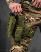 Набедренная тактическая кабура для пистолета Tactic с карманом под магазин олива - изображение 4