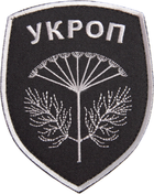Шеврон нашивка на липучці IDEIA Батальон Укроп 8х10 см сірий великий (2200004295749) - зображення 1