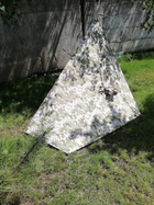 Дождевик пончо плащ палатка тент военный ВСУ Мембранный, накидка от дождя Пиксель, Размер L, Рост 178 – 190 см - изображение 5