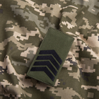 Шеврон нашивка на липучці IDEIA погон звання ЗСУ Старший сержант 5х10 см (2200004295626) - зображення 3