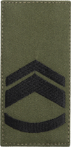 Шеврон нашивка на липучці IDEIA погон звання ЗСУ Майстер сержант, вишитий патч 5х10 см (2200004301938) - зображення 1