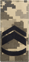 Шеврон нашивка на липучке IDEIA погон звания ВСУ Мастер сержант 5х10 см (2200004301914) - изображение 1