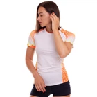 Футболка женская спортивная для фитнеса Zelart Sport 7320 размер S (155-160см) White-Orange