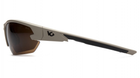 Очки защитные открытые Venture Gear Tactical Semtex Tan (Anti-Fog) (bronze) коричневые в камуфляжной оправе - изображение 3