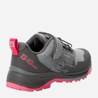 Buty sportowe dziecięce dla dziewczynki na rzepy Jack Wolfskin Villi Hiker Texapore Low K 4056831-2428 33 Szary/Różowy (4064993840483) - obraz 4