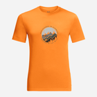 Спортивна футболка чоловіча Jack Wolfskin Hiking S/S T M 1808762-3285 2XL Помаранчева (4064993852028) - зображення 4