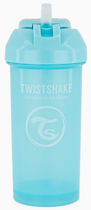 Kubek niekapek Twistshake Straw Cup Pastel Blue 12 m + ze słomką 360 ml (7350083125897) - obraz 1