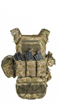 Тактическая Плитоноска-бронежилет ARMOR с напашником и боковыми карманами Пиксель (666443) - изображение 1