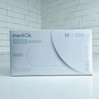 Перчатки нитриловые Mediok Snow размер M белые 100 шт - изображение 1