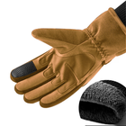 Полнопалые перчатки с флисом Eagle Tactical Песочный L (AW010722) - изображение 3