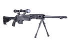 Гвинтівка снайперська MB4412D — з оптикою та сошками — Black [WELL] (для страйкбола) - зображення 3