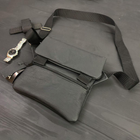 Тактическая кожаная сумка с кобурой, мужской мессенджер, барсетка - черный слинг, мужская сумка через WN-386 плечо кожа - изображение 5