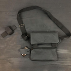 Тактическая кожаная сумка с кобурой, мужской мессенджер, барсетка - черный слинг, мужская сумка через WN-386 плечо кожа - изображение 8