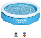 Dmuchany basen Bestway Fast Set z pompą filtrującą 305 x 66 cm (6941607310137) - obraz 2