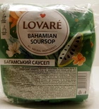 Зеленый байховый чай пакетированный Lovare Bahamian Soursop с саусепом 50 шт по 1,5г