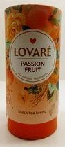 Чай черный байховый Lovare Passion Fruit с кусочками ананаса и персика тубус 80г