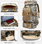 Военный Тактический Водонепроницаемый Штурмовой Рюкзак Большой Емкости U.S. Army M13P 70 л (Пиксель) - изображение 5