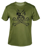 Футболка потовідвідна армійська ЗСУ з принтом "Собака пірат з кістками" в оливі XXL - зображення 1