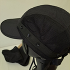 Кепка із захистом тактична капелюх від УФ-променів із захистом шиї від сонця рибацька кепка ARCTERYX чорна (АН-1625) - зображення 5