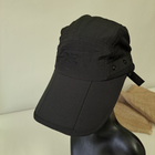 Кепка із захистом тактична капелюх від УФ-променів із захистом шиї від сонця рибацька кепка ARCTERYX чорна (АН-1625) - зображення 7