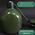 Армейская фляга алюминиевая для воды 1 литр походная военная металлическая для рыбалки оливковая АН194 - изображение 4
