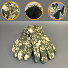 Чоловічі рукавички теплі тактичні зимові для риболовлі полювання та туризму розмір універсальний Камуфляж Woodland АН8570 - зображення 7