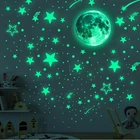 Фосфорні наліпки на стіну або стелю "Universe" - люмінесцентні наліпки, що світяться, зіркове небо, планета, 428 шт. (010043)
