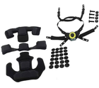 Подвесная система с защитными противоударными подушками для военного шлема черный - изображение 1