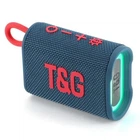 Bluetooth-колонка TG396 з ПІДСВІЧУВАННЯМ, speakerphone, радіо, blue
