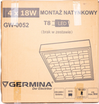 Світильник растровий Germina для світлодіодних ламп 4 x 18 Вт (GW-0052) - зображення 5