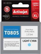 Tusz Activejet do Epson T0805 Supreme 13.5 ml Light Cyan (AE-805N) - obraz 1