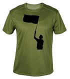 Футболка потовідвідна армійська ЗСУ з принтом "Чоловік із прапором" в оливі XXL - зображення 1