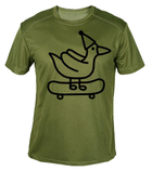 Футболка потоотводящая военная ВСУ с принтом "Утка на скейте" в оливе M - изображение 1
