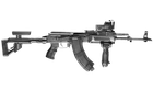 AKL47B Цівка тактична FAB для AK 47/74, 4 планки, чорна - зображення 2
