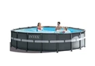 Круглый семейный каркасный бассейн Intex 26334 610 x 122 см для дачи из ПВХ серый (21-9-26334-0)