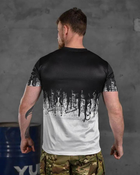Тактична чоловіча футболка Ukraine потовідвідна XL чорно-біла (85567) - зображення 5