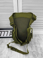 Тактическая поясная сумка на ногу Cordura 1000D олива (14408) - изображение 5