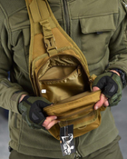 Тактическая сумка-слинг Silver Knight 5л однолямочная койот (13698) - изображение 5