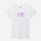 Koszulka dziecięca dla dziewczynki Columbia Mission Lake Short Sleeve Graphic Shirt 1989791105 132 cm (S) Biała (195980282260) - obraz 1